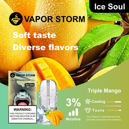 限時活動-VAPOR STORM 風暴五代電子菸霧化煙彈  通配美人魚/meel/ilia哩啞等五代主機 買六顆贈送主機風暴主機1隻