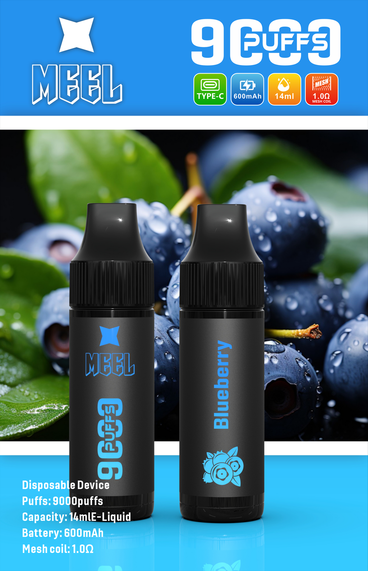 【新品上市】MEEL拋棄式/一次性 9000口  可充電 台灣現貨