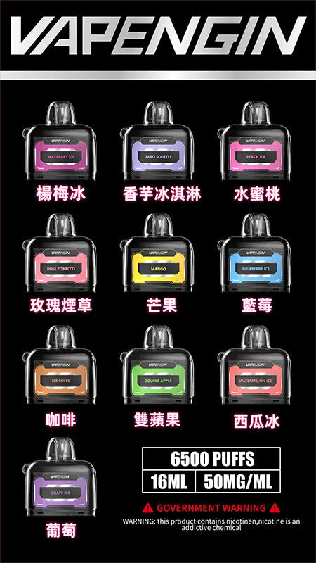 【VAPENGIN】木星一次性 6500口 木星套裝 煙彈 換彈拋棄式電子煙🍬台灣現貨